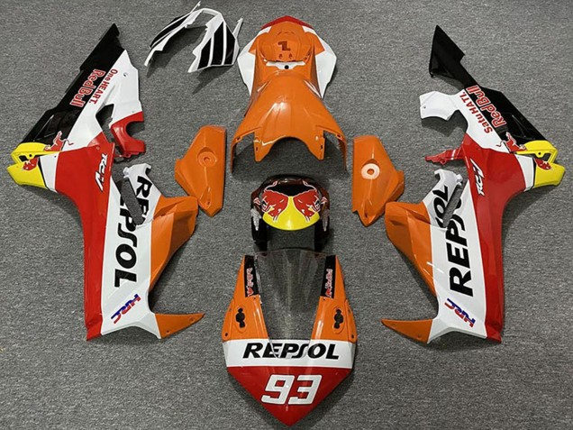 Descuento Carenados Moto Honda CBR1000RR 2017-2023 - Naranja Blanco Amarillo Rojo Negro Brillante Rojo Bull Repsol 93