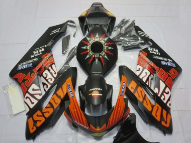 Descuento Carenados Moto Honda CBR1000RR 2004-2005 - Negro Mate Naranja Rossi