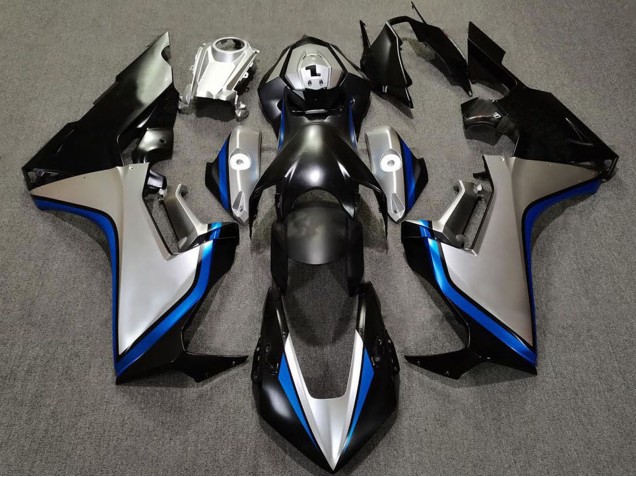 Descuento Carenados Moto Honda CBR1000RR 2017-2023 - Plata Azul Negro Brillante