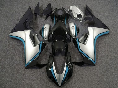 Descuento Carenados Moto Honda CBR1000RR 2017-2023 - Plata Azul Claro Negro Brillante