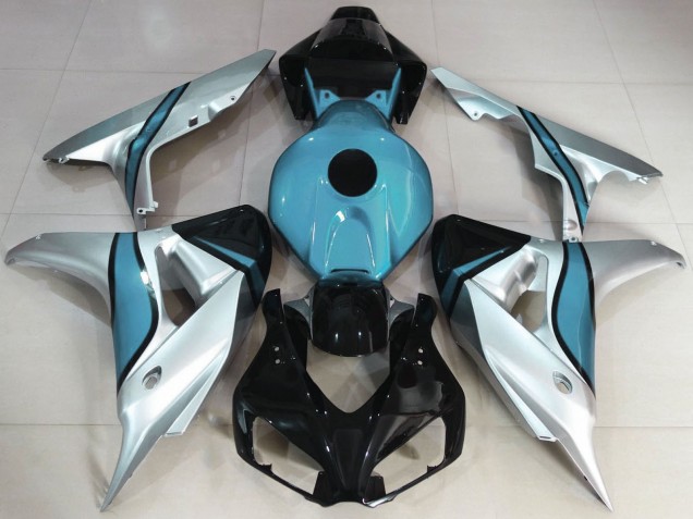 Descuento Carenados Moto Honda CBR1000RR 2006-2007 - Plata Azul Claro Negro Brillante