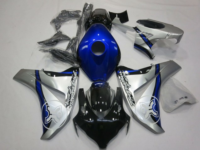 Descuento Carenados Moto Honda CBR1000RR 2008-2011 - Plata Azul Negro Brillante