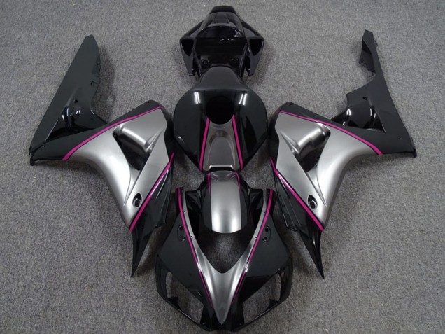 Descuento Carenados Moto Honda CBR1000RR 2006-2007 - Plata Rosa Negro Brillante Pinstripe