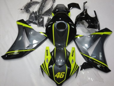 Descuento Carenados Moto Honda CBR1000RR 2008-2011 - Gris Amarillo Negro Brillante 46