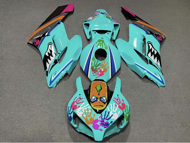 Descuento Carenados Moto Honda CBR1000RR 2004-2005 - Azul Verdoso Naranja Rosa Negro Tiburón