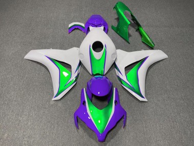 Descuento Carenados Moto Honda CBR1000RR 2008-2011 - Blanco Verde Púrpura The Joker