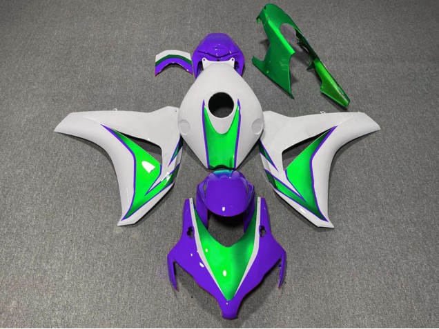 Descuento Carenados Moto Honda CBR1000RR 2008-2011 - Blanco Verde Púrpura The Joker