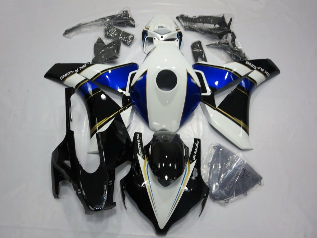 Descuento Carenados Moto Honda CBR1000RR 2008-2011 - Blanco Azul Oro Negro Brillante