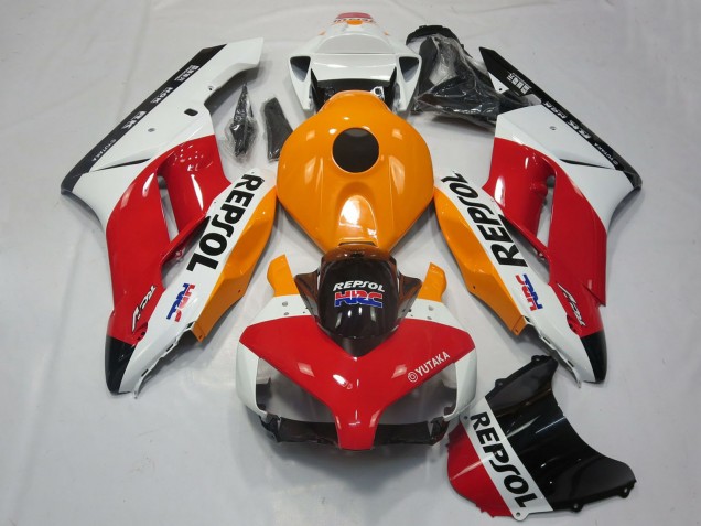 Descuento Carenados Moto Honda CBR1000RR 2004-2005 - Blanco Naranja Rojo Negro Brillante Repsol HRC