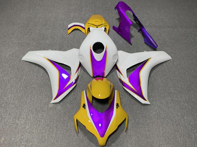 Descuento Carenados Moto Honda CBR1000RR 2008-2011 - Blanco Amarillo Púrpura