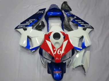 Descuento Carenados Moto Honda CBR600RR 2003-2004 - Blanco Rojo Azul HRC 76
