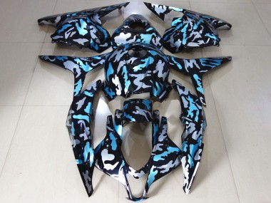 Descuento Carenados Moto Honda CBR600RR 2009-2012 - Blanco Azul Camouflage