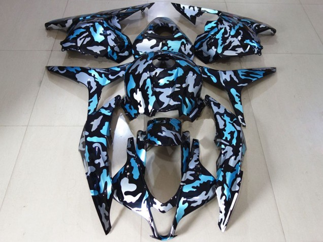 Descuento Carenados Moto Honda CBR600RR 2009-2012 - Blanco Azul Camouflage