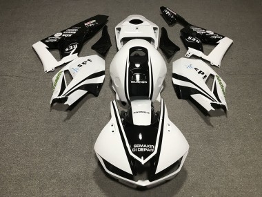 Descuento Carenados Moto Honda CBR600RR 2013-2023 - Blanco Negro Brillante