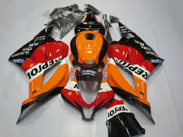 Descuento Kits Carenado Moto Honda CBR600RR 2009-2012 - Naranja Blanco Rojo Negro Brillante Repsol