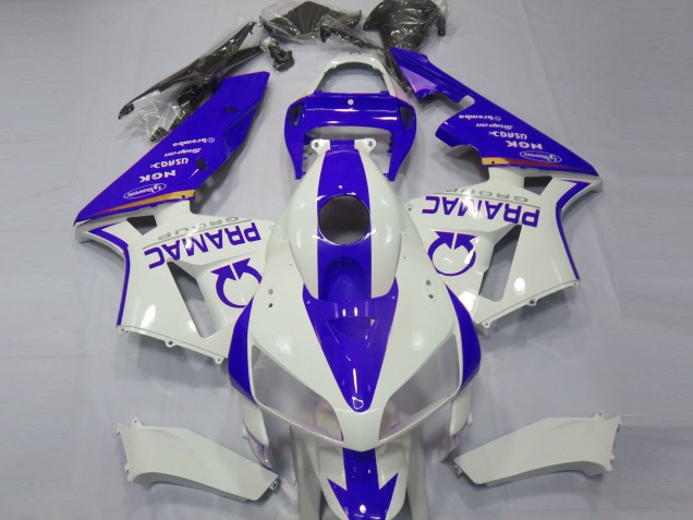 Descuento Carenados Moto Honda CBR600RR 2005-2006 - Blanco Azul Pramac
