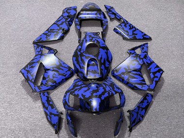 Descuento Carenados Moto Honda CBR600RR 2003-2004 - Azul Negro Camouflage