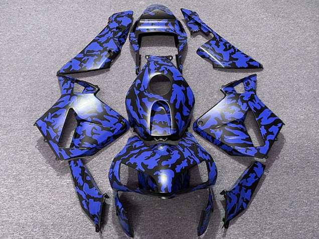 Descuento Carenados Moto Honda CBR600RR 2003-2004 - Azul Negro Camouflage