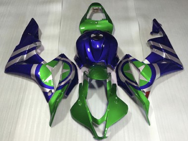 Descuento Carenados Moto Honda CBR600RR 2007-2008 - Azul Verde Plata Captain America