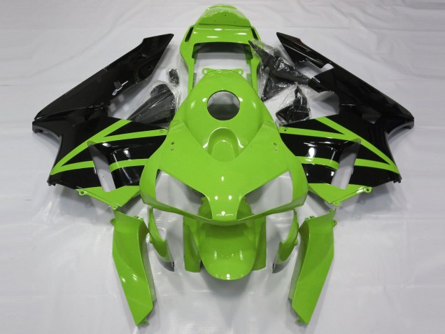 Descuento Kits Carenado Moto Honda CBR600RR 2003-2004 - Verde Negro Brillante
