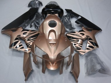 Descuento Carenados Moto Honda CBR600RR 2005-2006 - Negro Brillante Bronze Llama