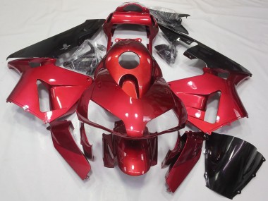 Descuento Kits Carenado Moto Honda CBR600RR 2003-2004 - Rojo Negro Brillante