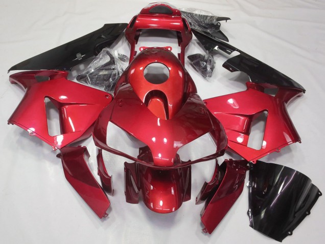 Descuento Kits Carenado Moto Honda CBR600RR 2003-2004 - Rojo Negro Brillante