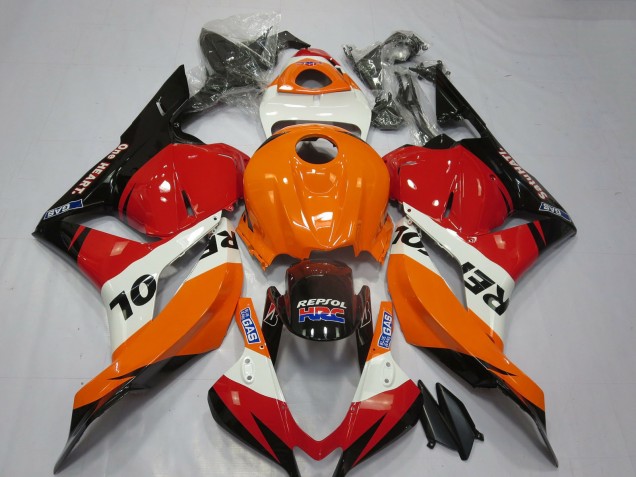 Descuento Carenados Moto Honda CBR600RR 2009-2012 - Naranja Blanco Rojo Negro Brillante Repsol HRC
