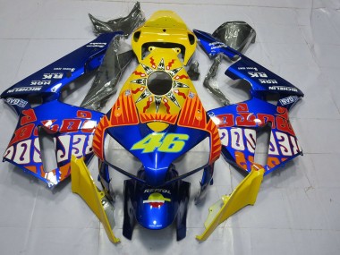 Descuento Carenados Moto Honda CBR600RR 2005-2006 - Amarillo Azul Rossi 46