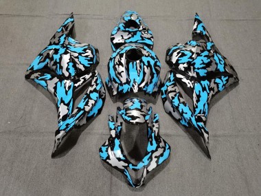 Descuento Carenados Moto Honda CBR600RR 2009-2012 - Azul Plata Camouflage