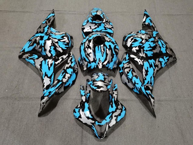 Descuento Carenados Moto Honda CBR600RR 2009-2012 - Azul Plata Camouflage