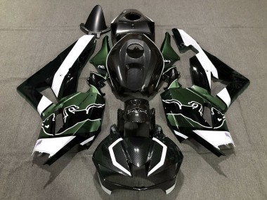 Descuento Carenados Moto Honda CBR600RR 2013-2023 - Negro FibraCarbono Blanco Verde Toro