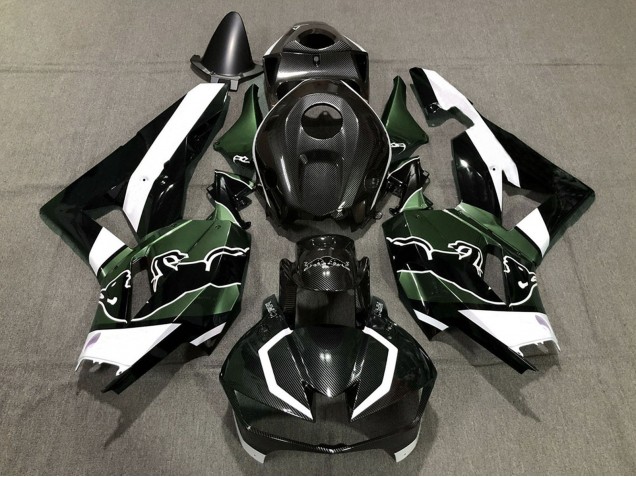 Descuento Carenados Moto Honda CBR600RR 2013-2023 - Negro FibraCarbono Blanco Verde Toro