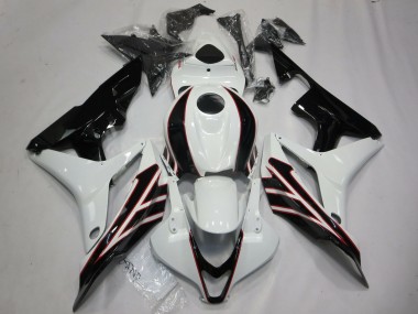 Descuento Carenados Moto Honda CBR600RR 2007-2008 - Blanco Negro Brillante OEM Estilo