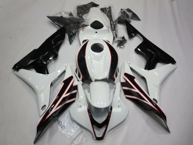 Descuento Carenados Moto Honda CBR600RR 2007-2008 - Blanco Negro Brillante OEM Estilo