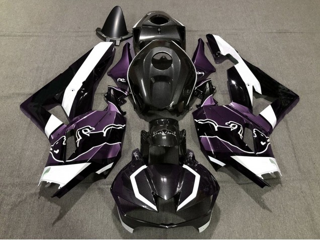 Descuento Carenados Moto Honda CBR600RR 2013-2023 - Negro FibraCarbono Blanco Púrpura Toro