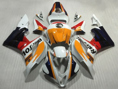 Descuento Carenados Moto Honda CBR600RR 2007-2008 - Naranja Blanco Rojo Negro Brillante Repsol Estilo