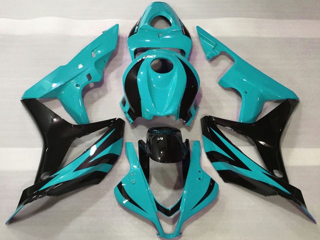 Descuento Carenados Moto Honda CBR600RR 2007-2008 - Cian Azul Negro Brillante OEM Estilo