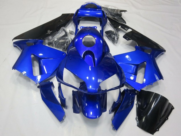 Descuento Carenado Moto Honda CBR600RR 2003-2004 - Azul Negro Brillante