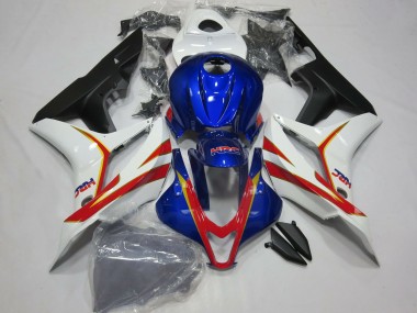 Descuento Carenado Moto Honda CBR600RR 2007-2008 - Blanco Rojo Azul HRC