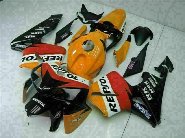 Descuento Carenados Moto Honda CBR600RR 2005-2006 - Naranja Blanco Rojo Negro Repsol