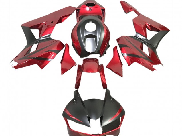 Descuento Carenados Moto Honda CBR600RR 2013-2023 - Rojo Profundo Negro Mate