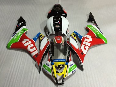 Descuento Carenados Moto Honda CBR600RR 2007-2008 - Blanco Rojo Verde Amarillo Negro Brillante Givi 6