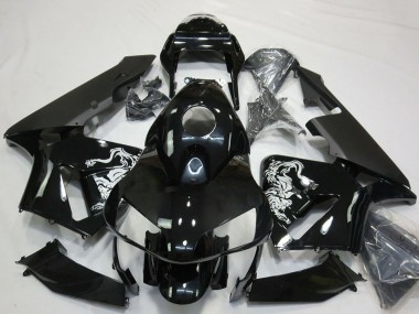Descuento Carenados Moto Honda CBR600RR 2003-2004 - Negro Brillante Especial Diseño