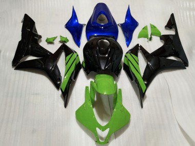 Descuento Carenados Moto Honda CBR600RR 2007-2008 - Azul Verde Negro Brillante
