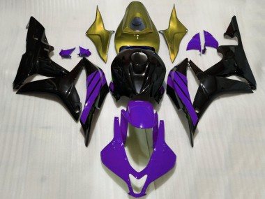 Descuento Carenados Moto Honda CBR600RR 2007-2008 - Oro Púrpura Negro Brillante