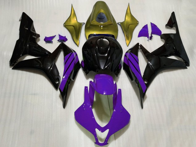 Descuento Carenados Moto Honda CBR600RR 2007-2008 - Oro Púrpura Negro Brillante