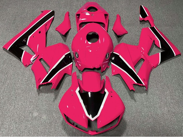 Descuento Carenados Moto Honda CBR600RR 2013-2023 - Rosa Blanco Negro Brillante