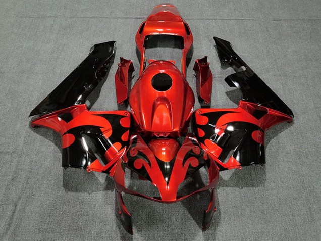 Descuento Carenado Moto Honda CBR600RR 2003-2004 - Rojo Negro Brillante