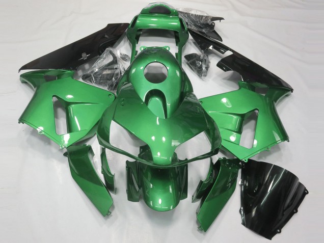 Descuento Carenado Moto Honda CBR600RR 2003-2004 - Verde Negro Brillante